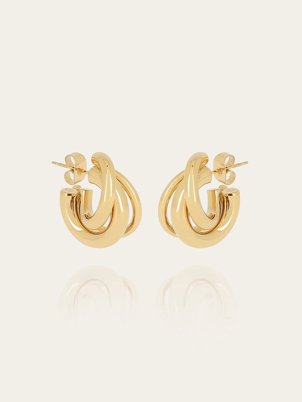 Lorna earrings - gold-plated steel