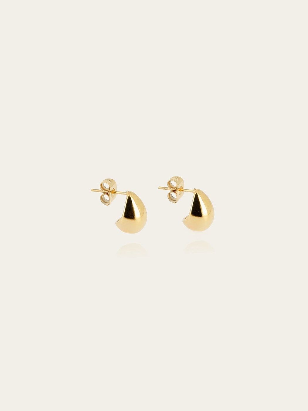 Larme earrings - gold-plated steel, cubic zirconia