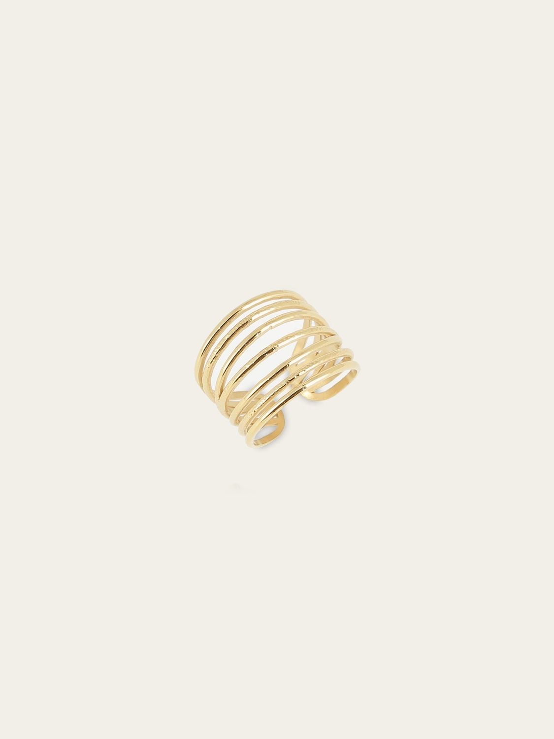 Gio ring - gold-plated steel - 16x19.5mm