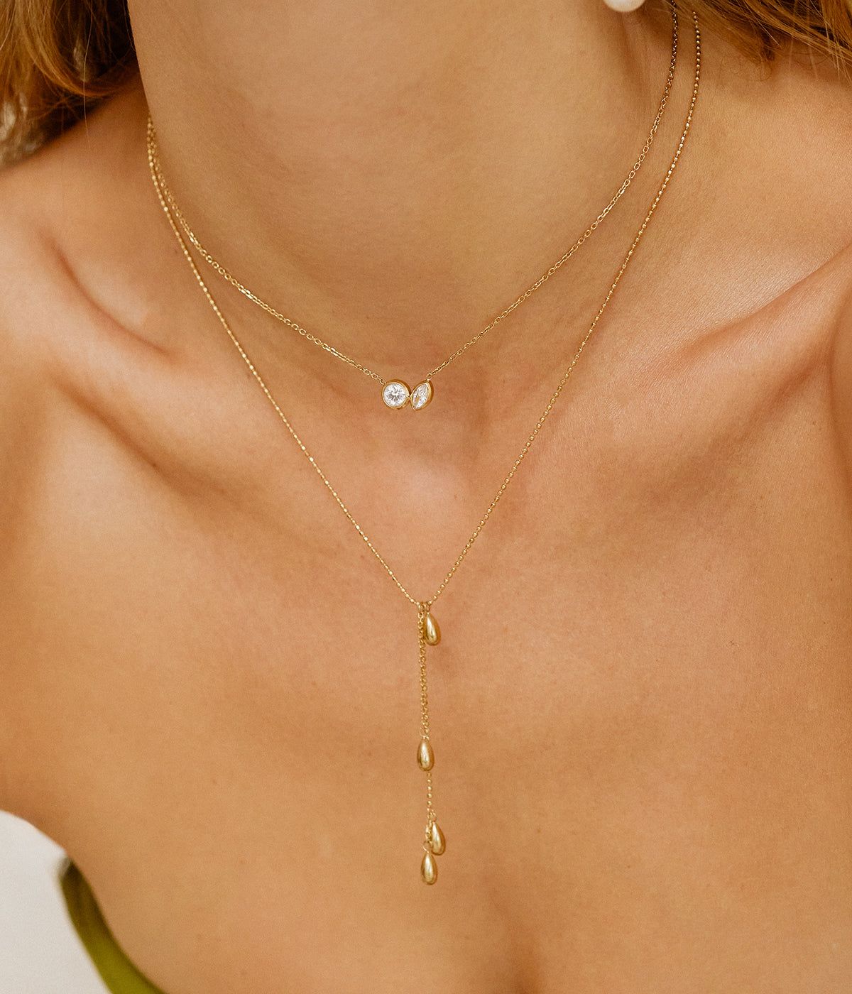 Foggia necklace - gold-plated steel