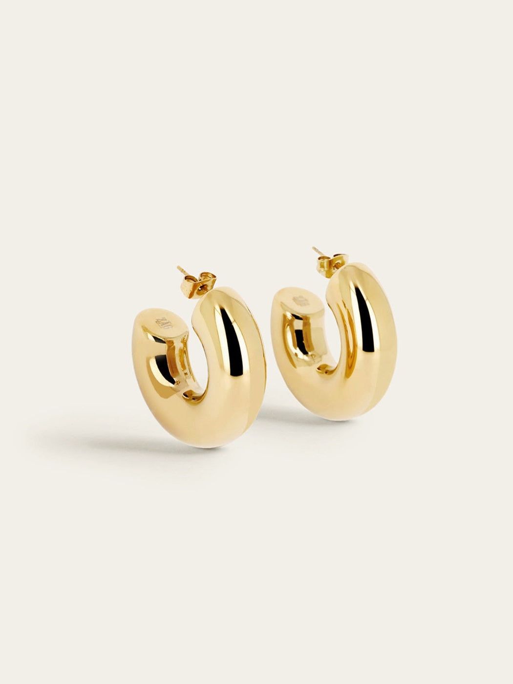 Chantal earrings - gold-plated steel - 10x31mm