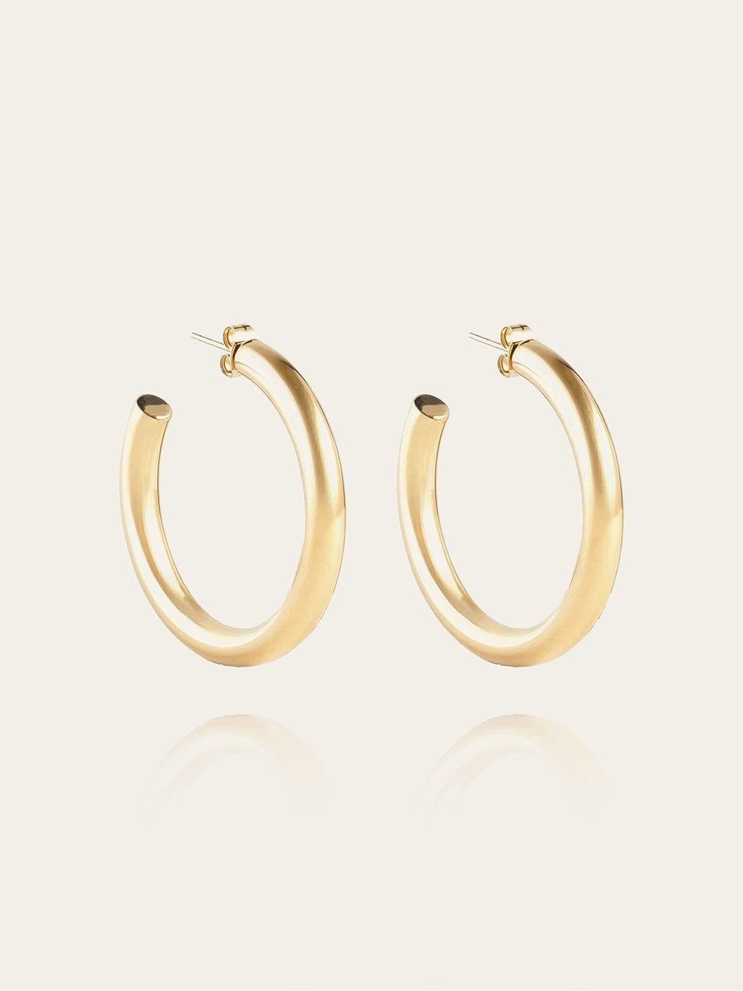 Angelique earrings - gold-plated steel - 5x40mm