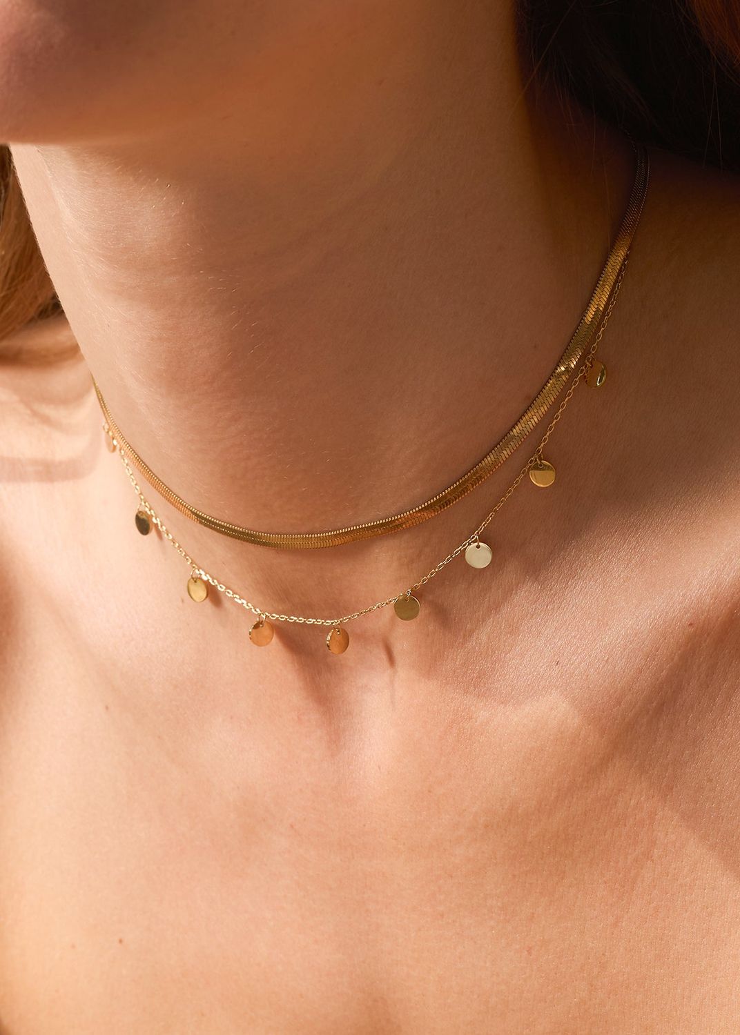 Pur necklace - gold-plated steel