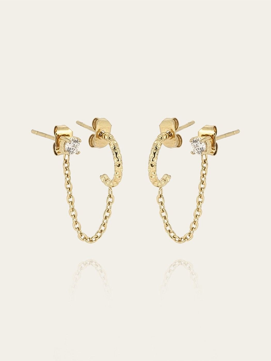 Chi earrings - gold-plated steel