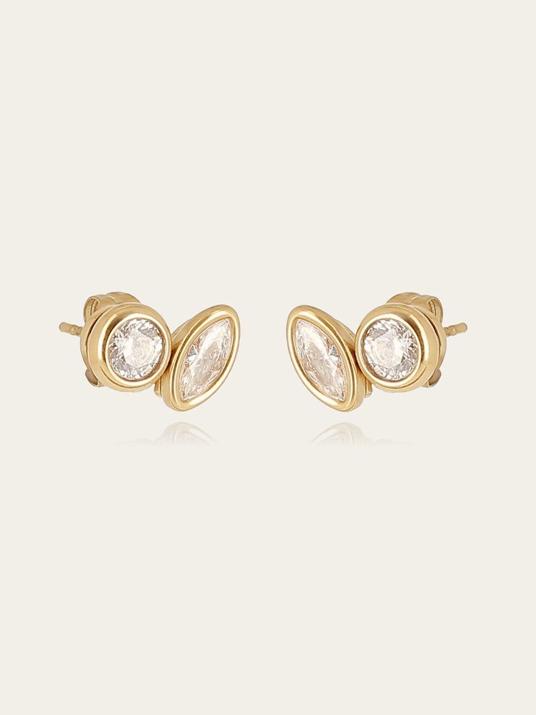 Galatina earrings - gold-plated steel, cubic zirconia