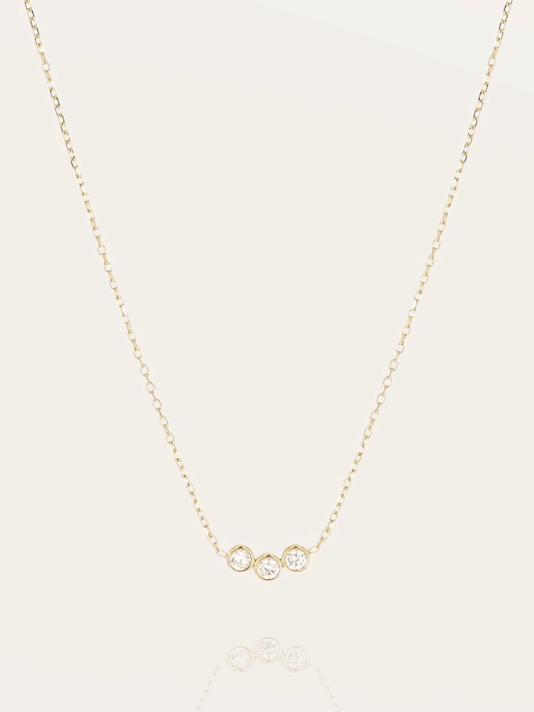 Donato necklace - gold-plated steel, cubic zirconia