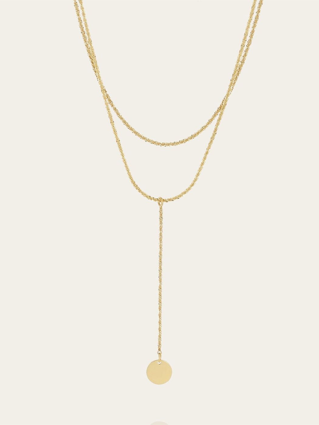 Calca necklace - gold-plated steel, cubic zirconia