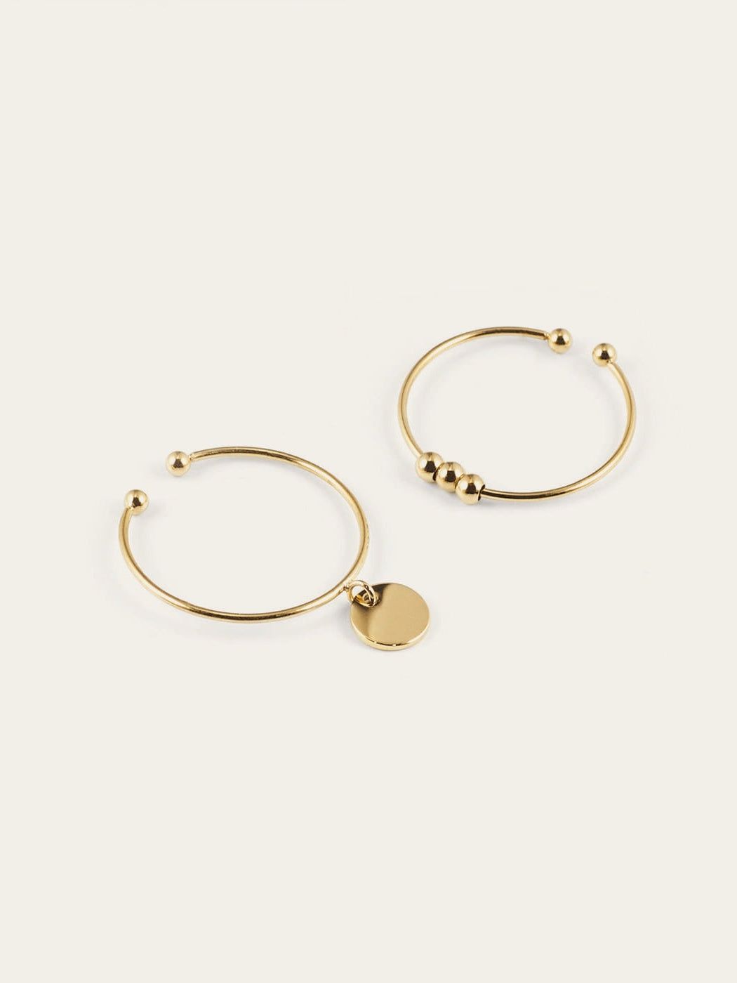 Atomium ring - gold-plated steel