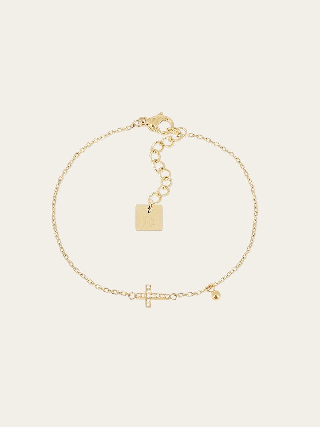 Alvida bracelet - gold-plated steel, cubic zirconia