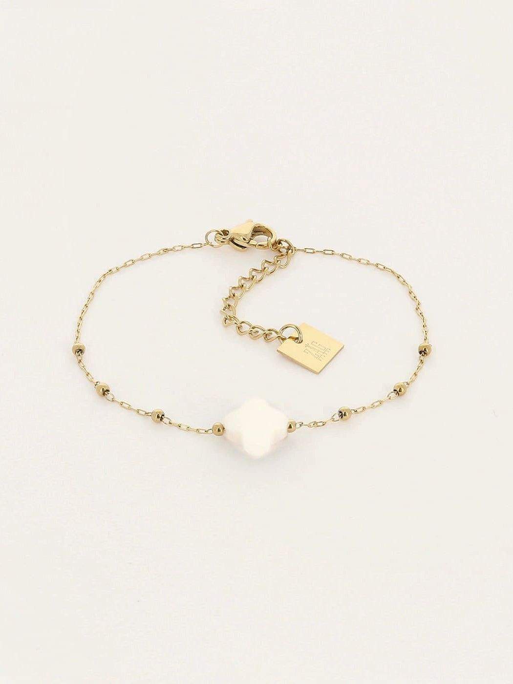 Velasquez bracelet - gold-plated steel, stone