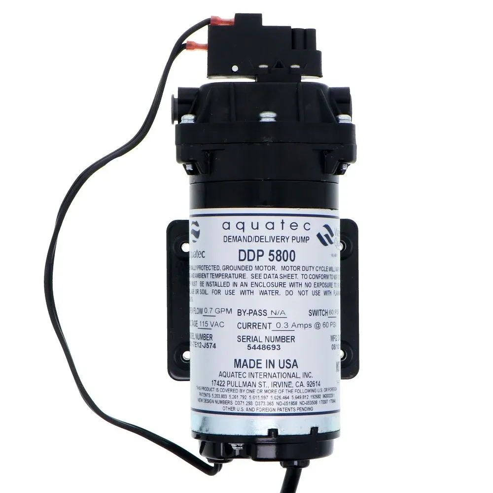 Aquatec 5851-7E12-J574 Pump .7 GPM, 3/8"JG, 115V Aquatec 5851-7E12-J574 Pump .7 GPM, 3/8"JG, 115V