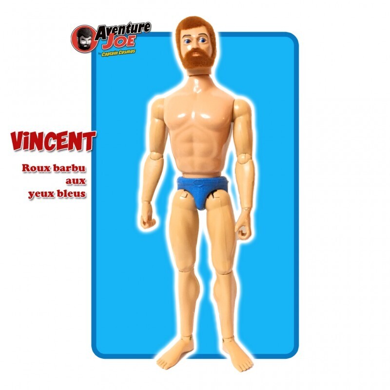 Vincent red bearded figure with blue eyes.