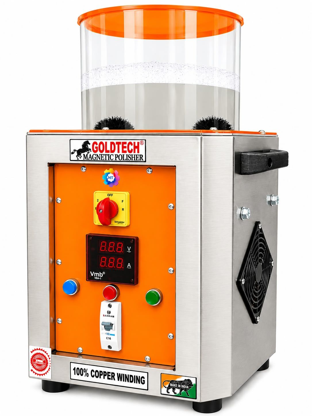 Magnetic Polisher Machine 1KG (12") with Crompton CG Commercial Motor