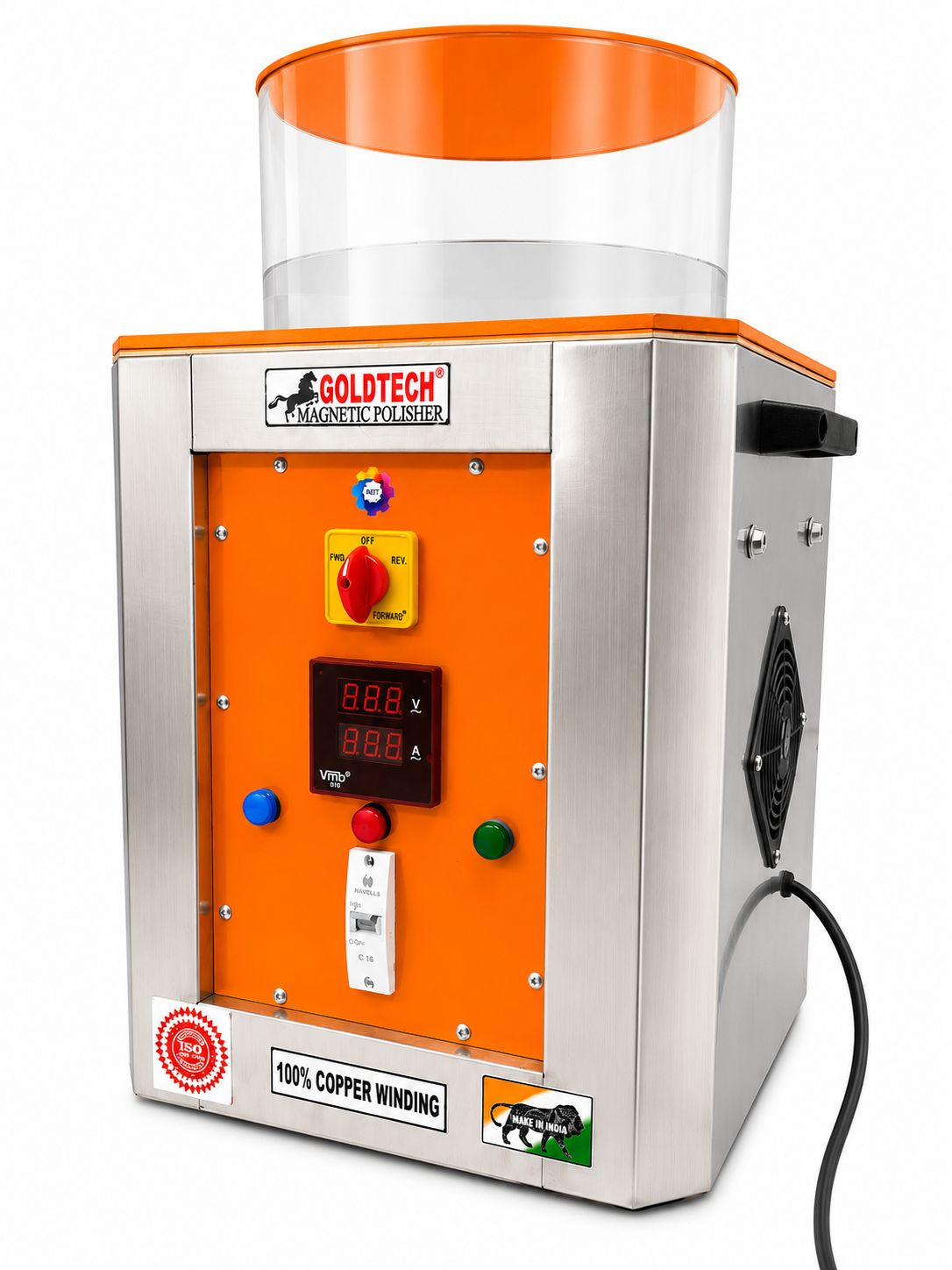 Magnetic Polisher Machine 500Gram (10") with Crompton CG Commercial Motor