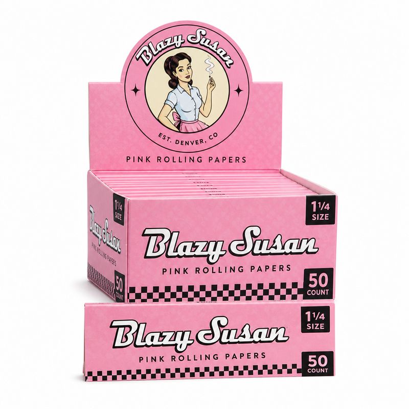 Blazy Susan Pink 1 1/4 Rolling Papers - 50 Count
