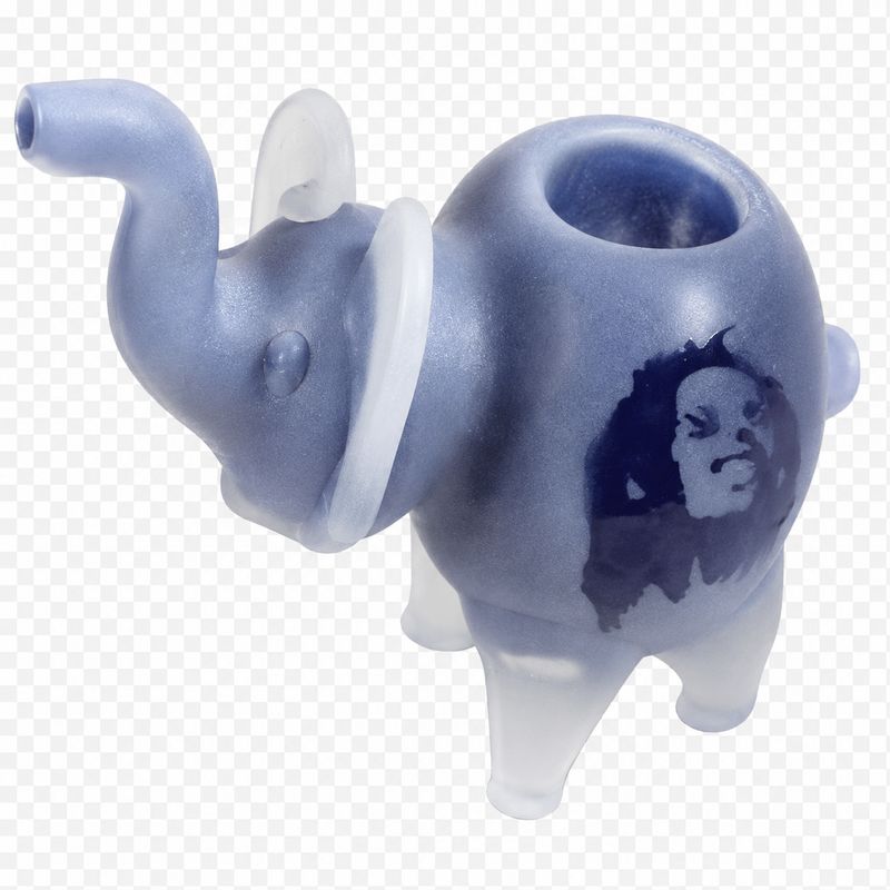 Greenhouse Frosted Elephant Character Glass Pipe