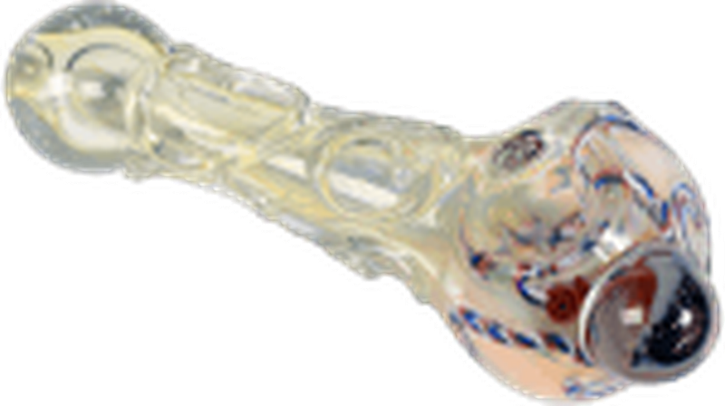 Greenhouse 4" Silver Fume Marble Glass Pipe