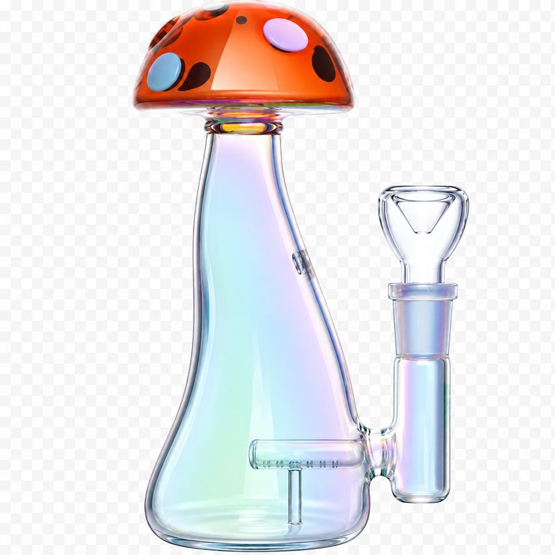 Hemper Trippy Shroom Glass Pipe Bong - 6"
