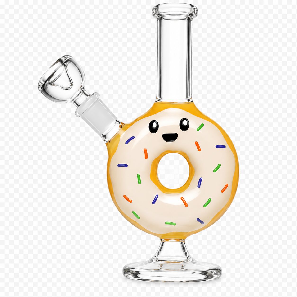 Hemper Donut Glass Pipe Bong - 6.6"