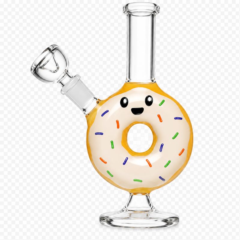 Hemper Donut Glass Pipe Bong - 6.6"