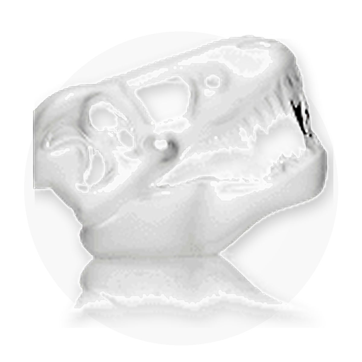 Hemper Jurassic Spark Skull Glass Hand Pipe - 4.2"