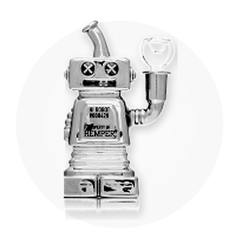 Hemper Hi-Robot Glass Bong - 5.9"