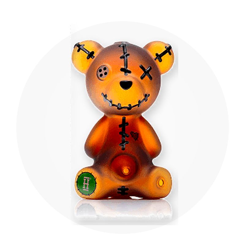 Hemper Scare Bears Teddy Bear Glass Bong - 5.7"