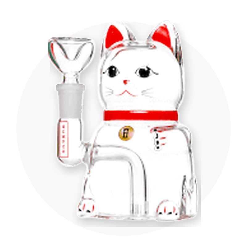 Hemper Lucky Money Cat Glass Bong - 5"