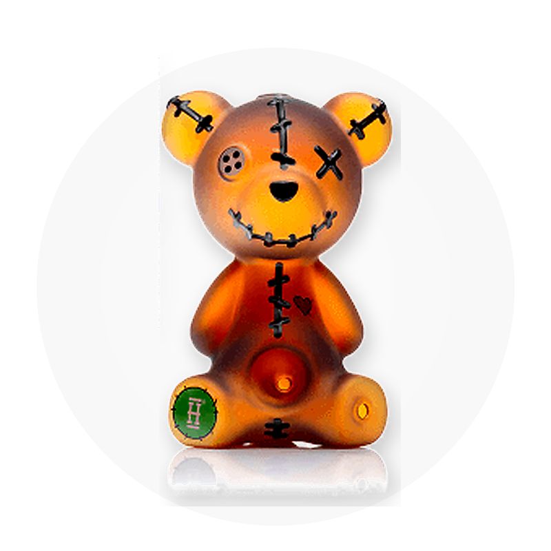 Scare Bears Teddy Bear Glass Hand Pipe - 4.3"