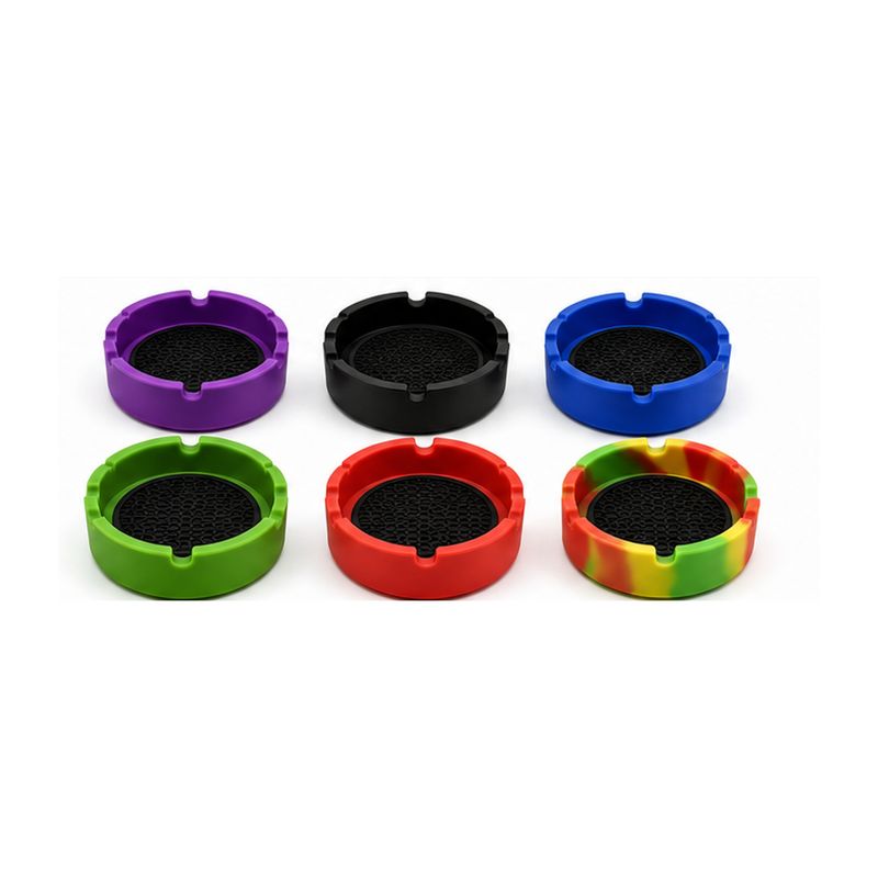 Silicone Ashtray with Dab Mat - Assorted
