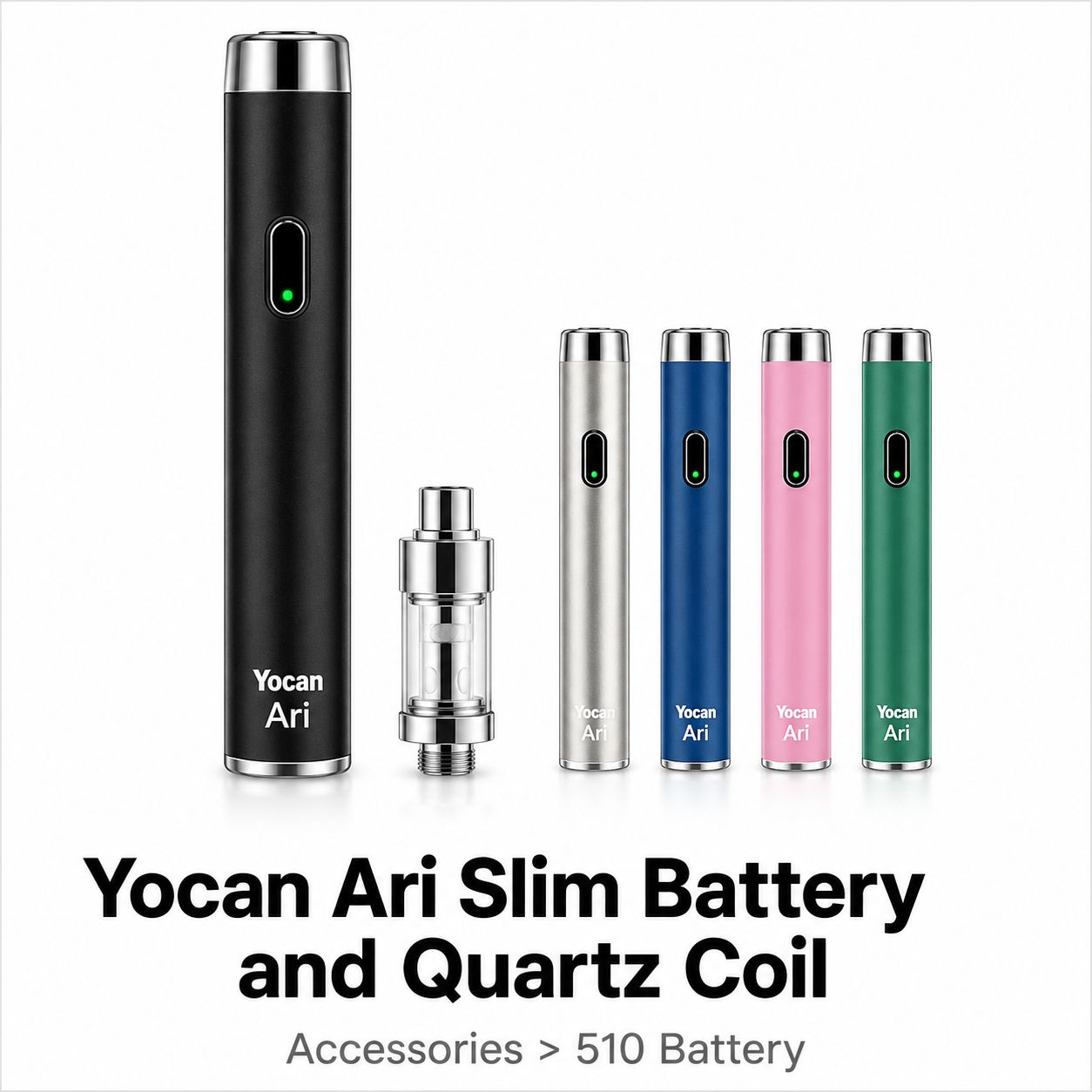 Yocan Ari Slim Battery and Quartz Coil