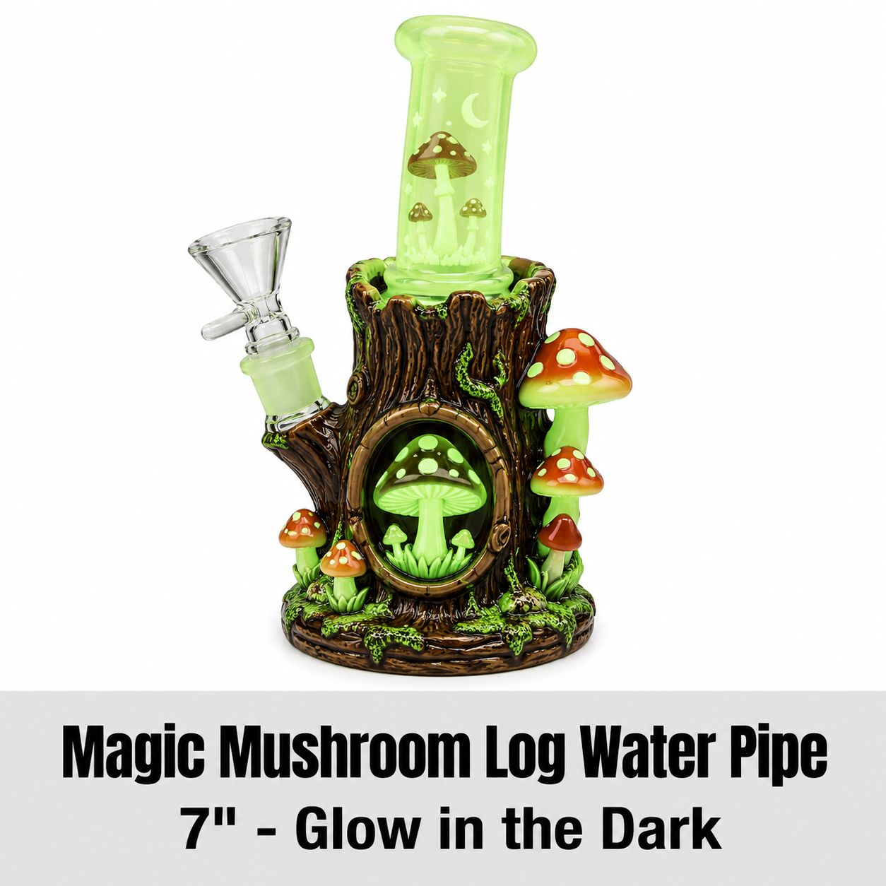 Magic Mushroom Log dab rig - 9"