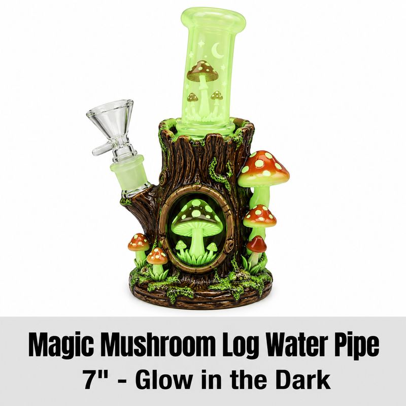 Magic Mushroom Log dab rig - 9"