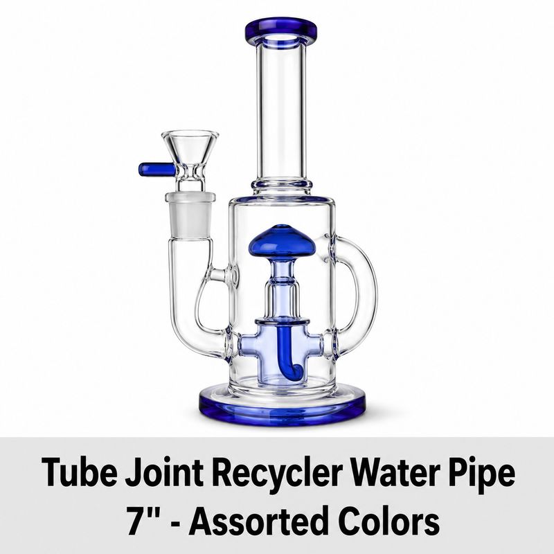 Tube Joint Recycler Water Pipe - 7"