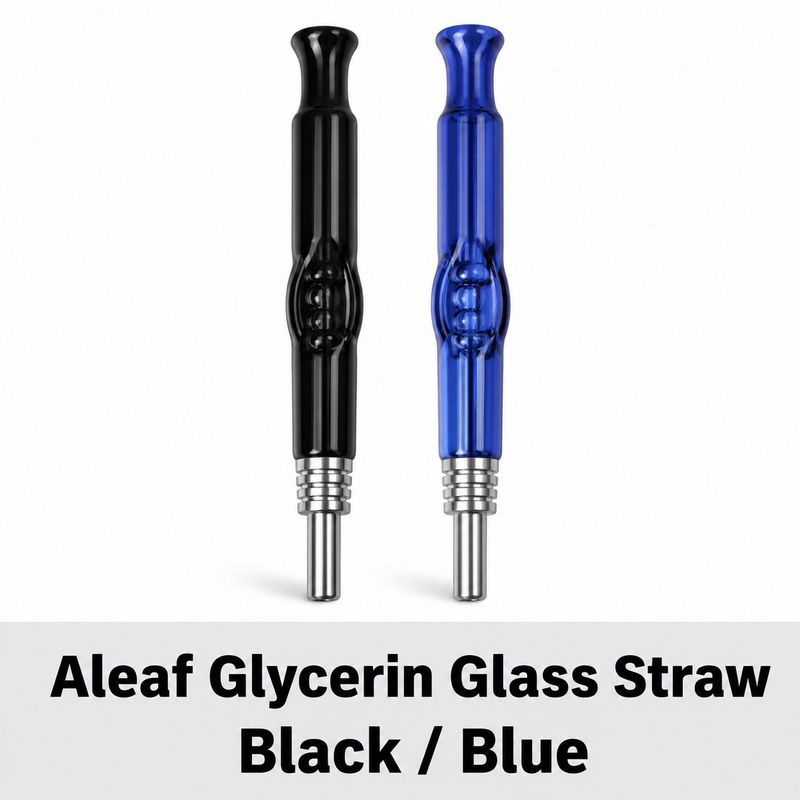 Aleaf Glycerin Glass Straw with 40mm Stainless Steel Tip