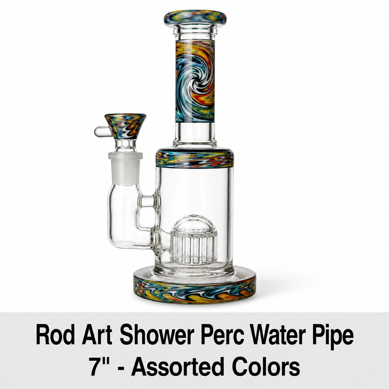 Rod Art Shower Perc Water Pipe - 7"