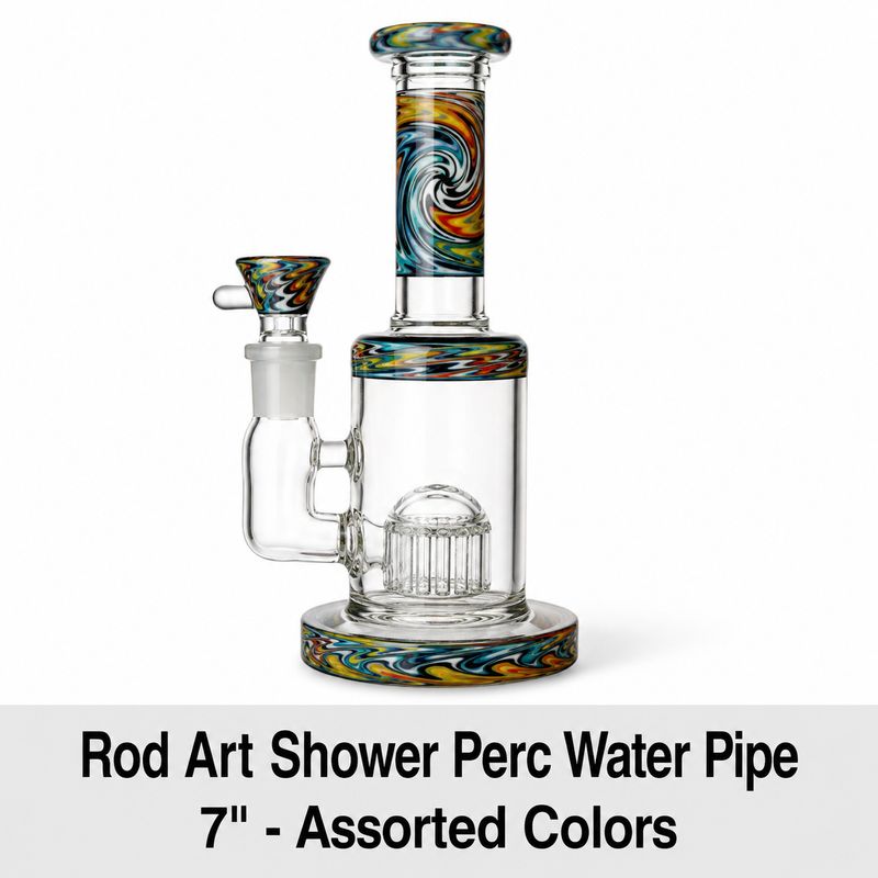 Rod Art Shower Perc Water Pipe - 7"