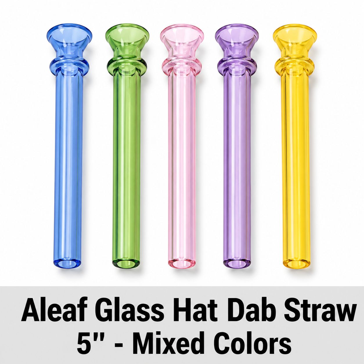 Aleaf Glass Hat Dab Straw - 5"