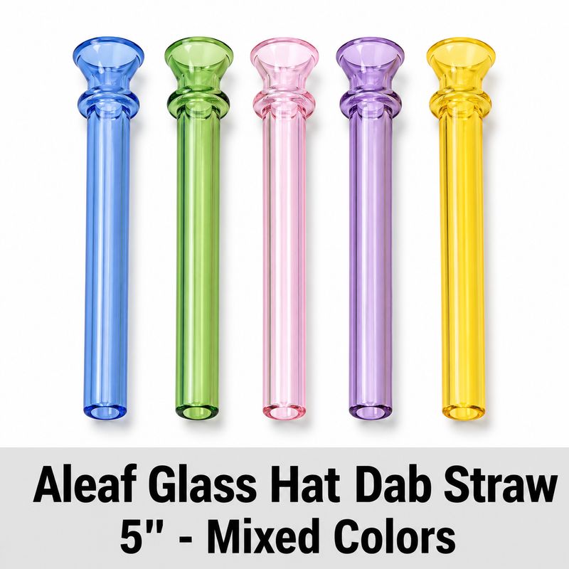 Aleaf Glass Hat Dab Straw - 5"