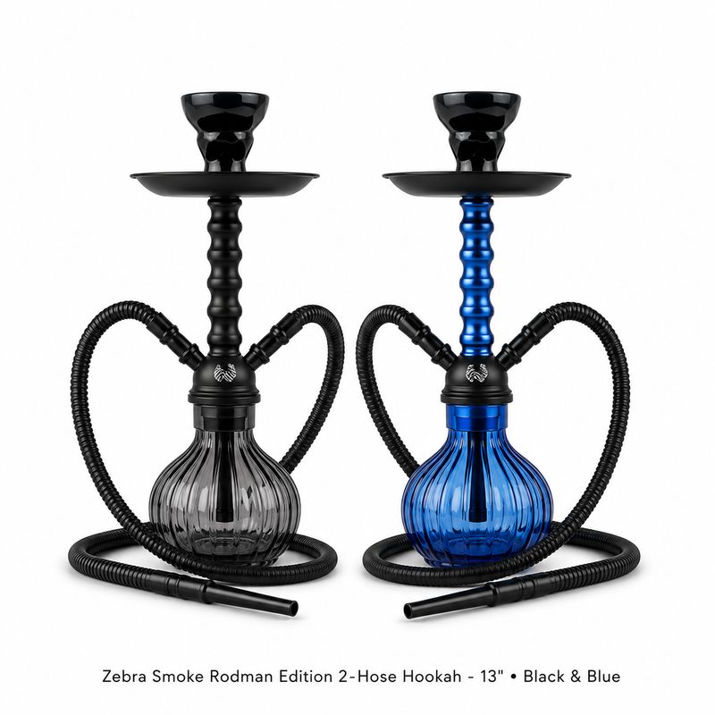 Zebra Rodman Edition 2-Hose Hookah - 13"