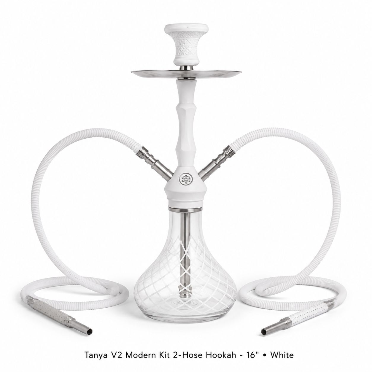 Tanya V2 Modern Kit 2-Hose Hookah - 16" White