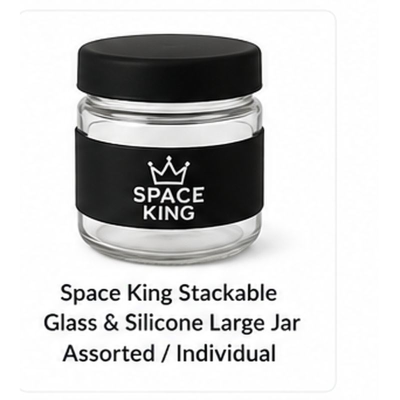 Space King Stackable Glass &amp; Silicone Large Jar