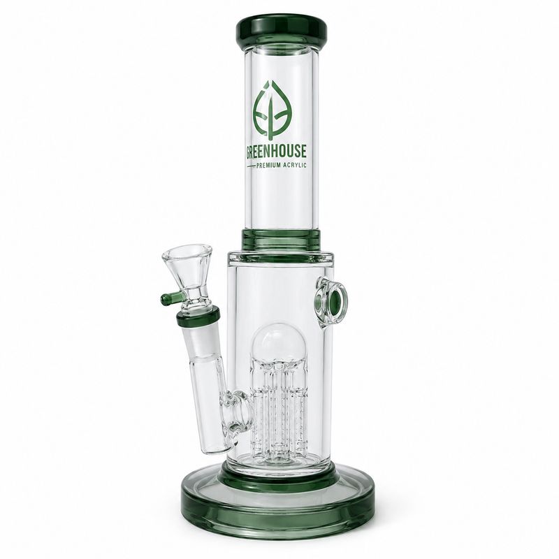 Greenhouse Acrylic Water Pipe with Glass Perc/Carb
