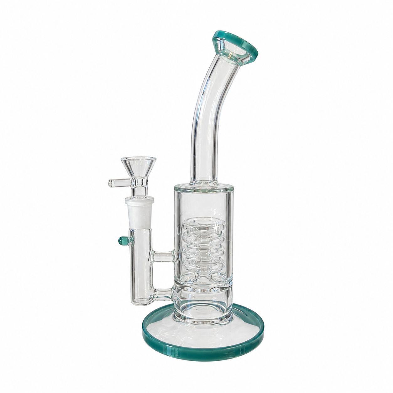 9" Aqua Spiral-Perc Glass Water Pipe