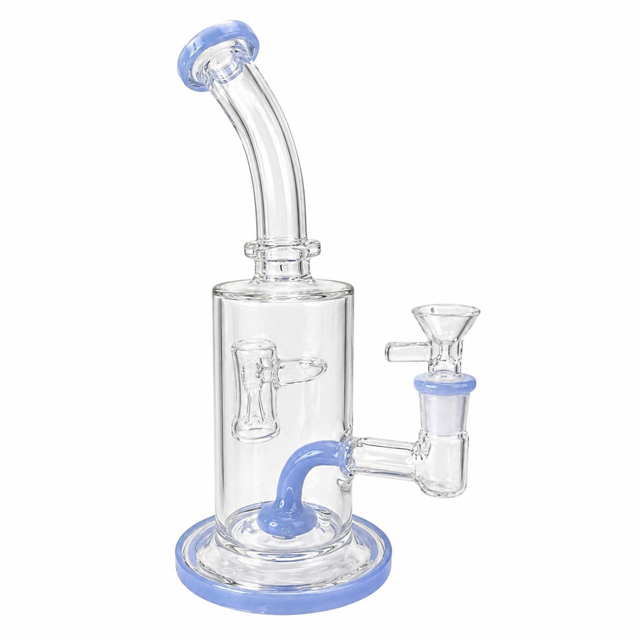 10" Periwinkle Single-Perc Glass Water Pipe