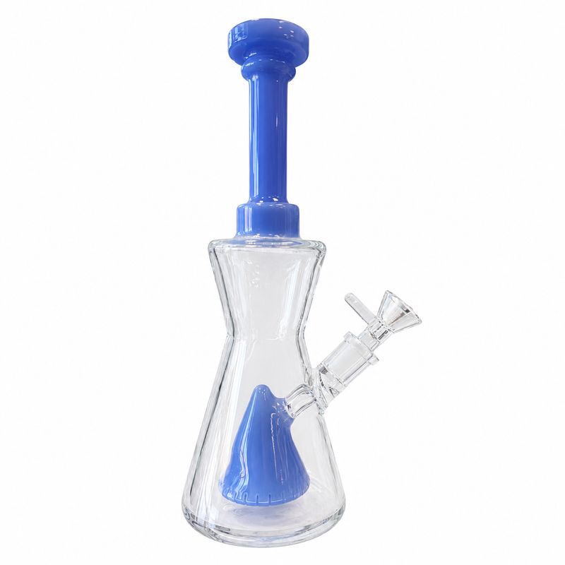 10" Blue Summit Cone Perc Glass Water Pipe