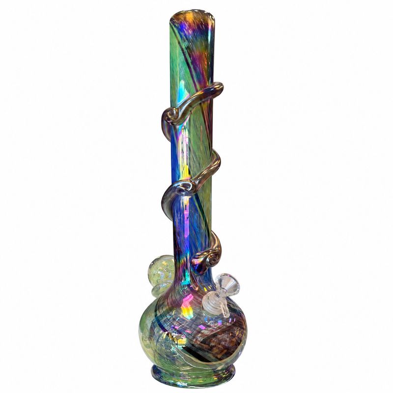 17" Aurora Vine-Wrap Glass Water Pipe