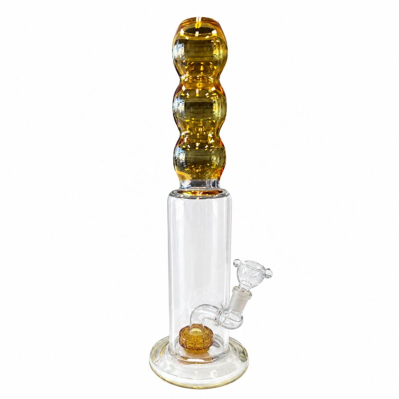 11" Honey Bubble-Neck Glass Water Pipe