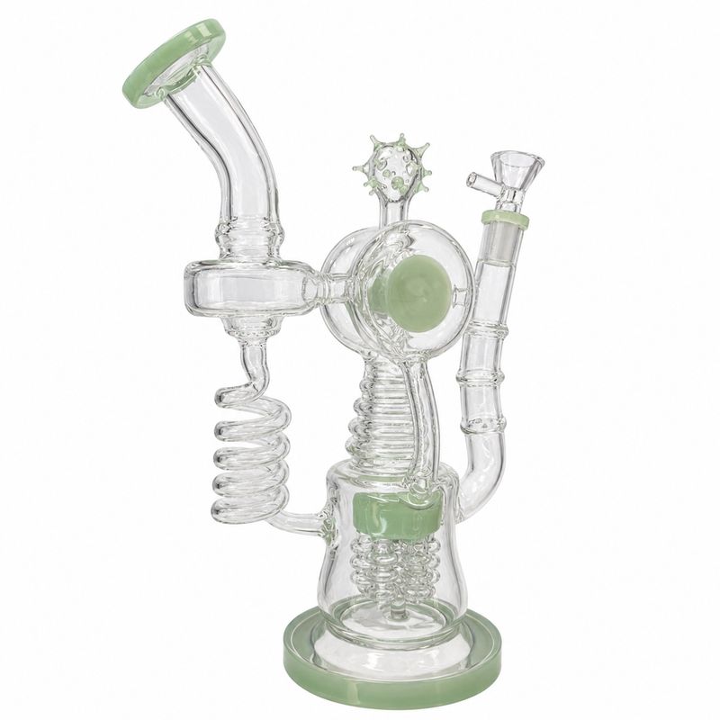 11" Jade Coil-Reclaimer Glass Water Pipe