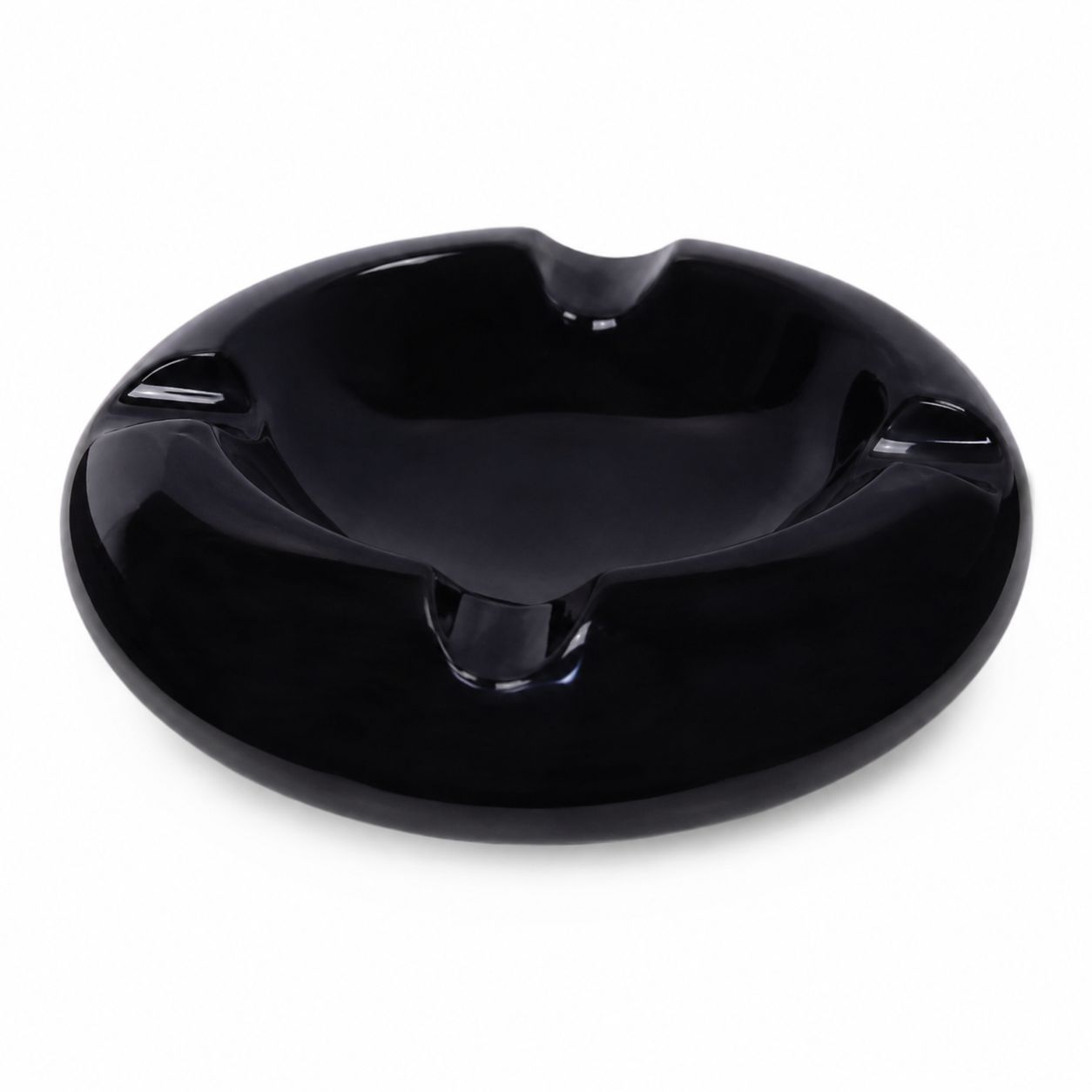 Craftsman's Bench Olympus 4-Cigar Round Ashtray - Black